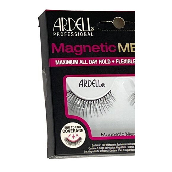 Ardell Lashes False Eyelashes Fake Strip Lash Magnetic Megahold Black 110 1 pair - Picture 2 of 5